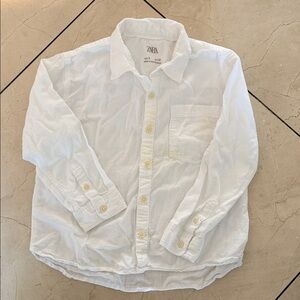 Zara Men's Cream Button Down Shirt